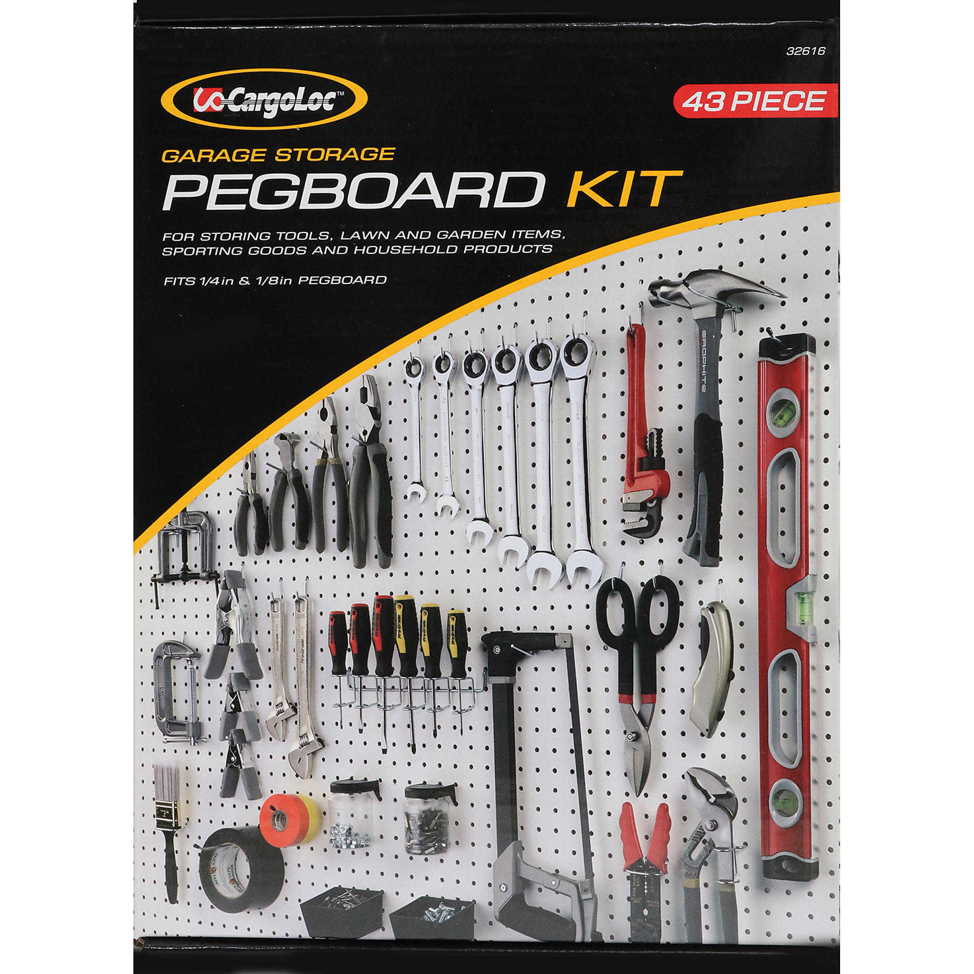 Cargoloc Hooks & Hangers Assortment — 43 Pcs, Model# 32616